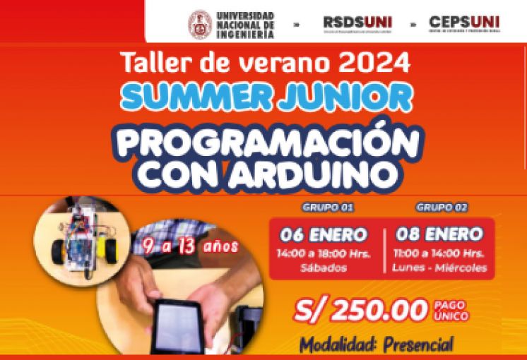 (CEPS - UNI): Capacítate en nuestro taller de Programación con Arduino | Inicios 06 y 08 de enero