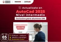 RSDS- UNI \ CEPS : ALUMNO UNI: Actualízate en Autocad Intermedio 2025 - Modalidad: Online / Inicio 05 octubre