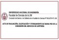 Acta de Evaluación y Otorgamiento Buena Pro de Servicios de Cafeteria de la Facultad de Ciencias