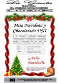 Misa navideña y chocolatada UNI