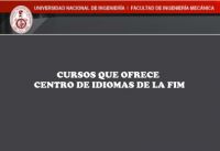 CURSOS QUE BRINDA EL CENTRO DE IDIOMAS DE LA FIM