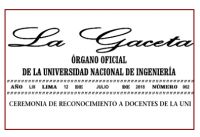 Universidad Nacional de Ingeniería - CEREMONIA DE RECONOCIMIENTO A LOS ...