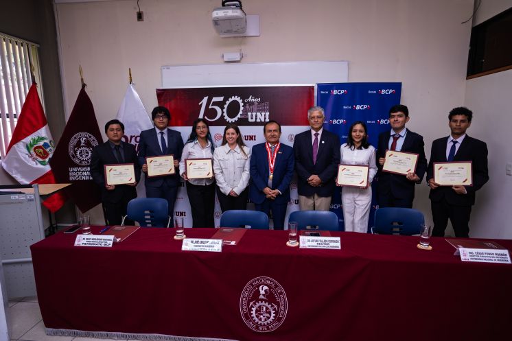 UNI reconoci&oacute; a seis estudiantes ganadores de la Beca PBCP-ProUNI 2026-2