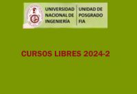 CURSOS LIBRES 2024-II DE LA UNIDAD DE POSGRADO FIA