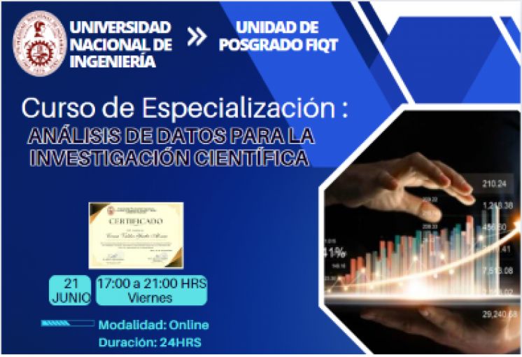 Unidad de Posgrado FIQT: Curso de Especialización de Análisis de Datos para la Investigación Científica