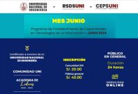 RSDS UNI / Cursos especializados - Cronograma mes de Junio