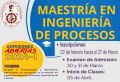Convocatoria de la Unidad de Posgrado de la FIQT: Maestria en Ingenier&iacute;a de Procesos 2024-1 | Inscripciones hasta el 27 de Marzo