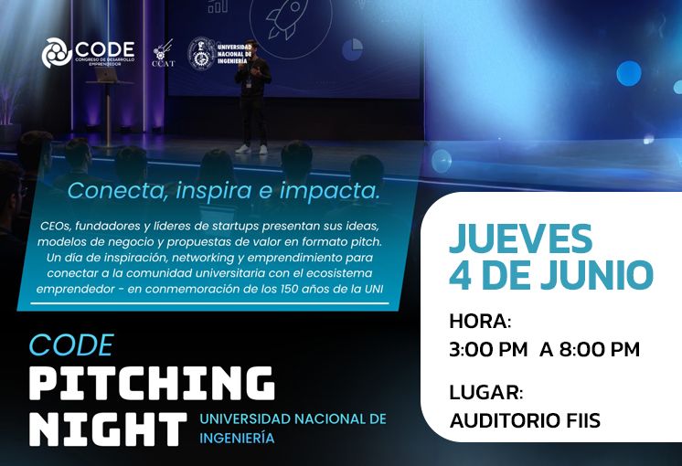 "Code Pitching Night" reunir&aacute; a emprendedores y l&iacute;deres tecnol&oacute;gicos en la UNI