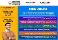 RSDS UNI / Cursos especializados - Cronograma mes de Julio