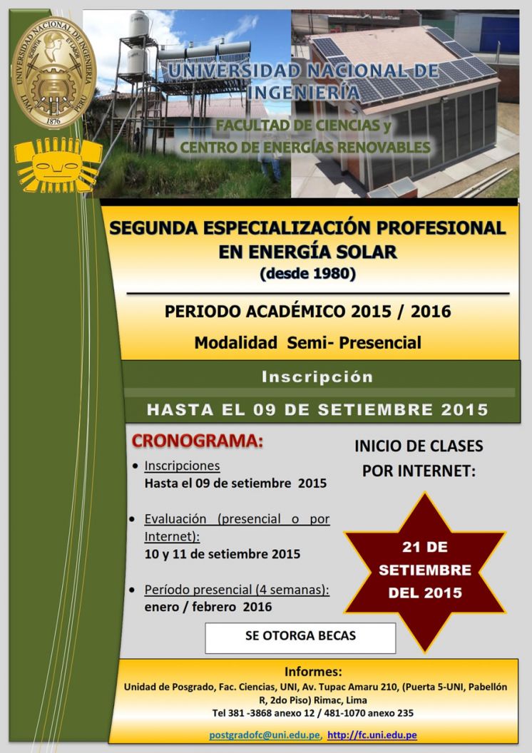 Energía Solar, Especialización Profesional