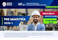 La Unidad de Posgrado FIM - UNI te invita a participar en la Pre Maestría 2026-1 | Inicio de clases 27 de Enero del 2026