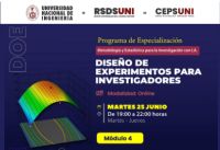 RSDS / CEPS / DISEÑO DE EXPERIMENTOS PARA INVESTIGADORES , INICIO: 25 de junio