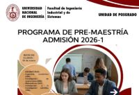 PRE MAESTRÍA:PROGRAMA DE PRE MAESTRÍA FIIS 2026-1  / INSCRIPCIONES HASTA EL 03 DE ENERO DE 2026.
