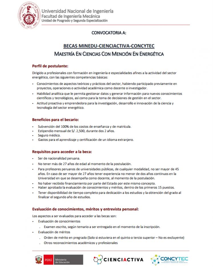 Becas Minedu - Cienciactiva - Concytec