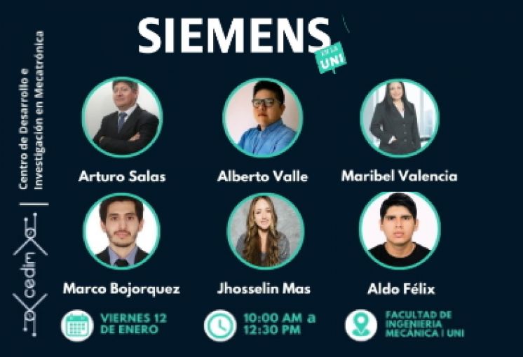 ¡Únete a la Extraordinaria Visita de Siemens a la UNI! | 12 de Enero a partir de la 10 AM | Facultad de Ingenería Mecánica - UNI