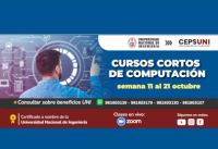 CEPS - UNI / Cursos cortos de computación - Semana del 11 al 21 octubre