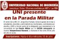 UNI presente en la parada militar