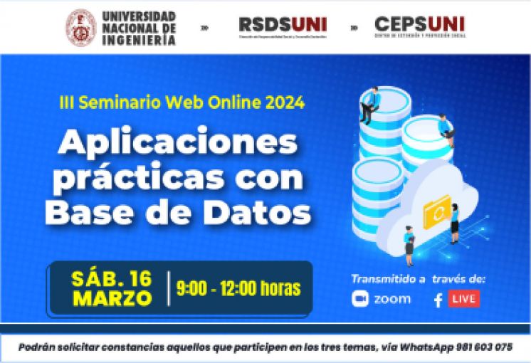 CEPS INVITACIÓN III Seminario Web 2024: APLICACIONES PRÁCTICAS CON BASE DE DATOS