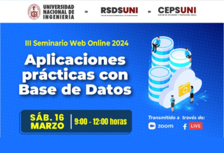 INVITACIÓN III Seminario Web 2024: APLICACIONES PRÁCTICAS CON BASE DE DATOS | Inicio 16 de Marzo