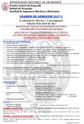 Examen de Admisión de Maestrías FIEE 2017-1