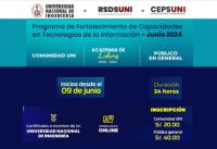 RSDS UNI / Programa de Fortalecimiento de Capacidades en Tecnologías de la Información - Cursos Junio 2024