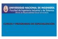 Cursos y Programas de Especialización de la FIIS