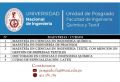 Maestrías, Doctorados y Curso de Especialización que dicta la Unidad de Posgrado de la FIQT | Inscripciones abiertas 2025-2