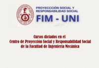 Cursos dictados en el Centro de Proyección Social y Responsabilidad Social de la FIM