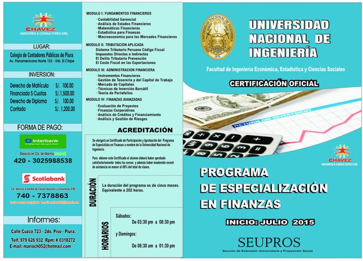 Programa de Especialización en Finanzas