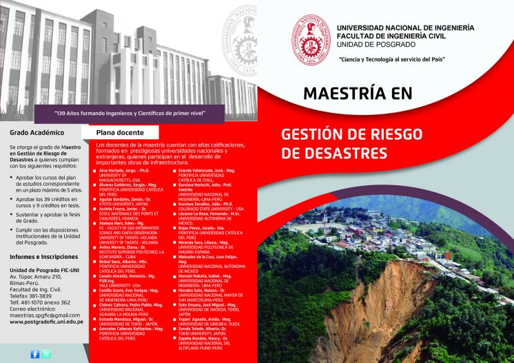 Maestria en Gestión de Riesgo de Desastres