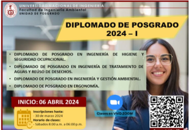 Convocatoria a los Diplomados de Posgrado que ofrece la Unidad de Posgrado  FIA 2024 - I | Inscripciones hasta el 30 de Marzo del 2024