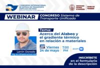 Webinar del I Congreso Internacional de Sistemas y Transporte Unificado en Perú: Aeropuertos, Ferrocarriles, Puertos y Redes Viales.| Fecha 24 de Mayo | 19:00 Horas