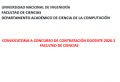 CONVOCATORIA A CONCURSO DE CONTRATACI&Oacute;N DOCENTE 2026-2 DE LA FACULTAD DE CIENCIAS