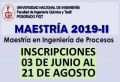 CONVOCATORIA 2019-2: PROCESO DE ADMISIÓN DE LA MAESTRÍA EN INGENIERÍA DE PROCESOS