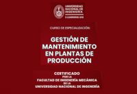 El Centro de Capacitaciones E- LEARNING UNI de la FIM de la UNI te invita a participar: CURSO DE CAPACITACIÓN: GESTIÓN DE MANTENIMIENTO EN PLANTAS DE PRODUCCIÓN | Fecha de Inicio 25 de Octubre