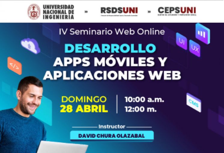 INVITACIÓN CEPS/ IV Seminario Web 2024: DESARROLLO APPS MÓVILES Y APLICACIONES WEB - Domingo 28 de abril