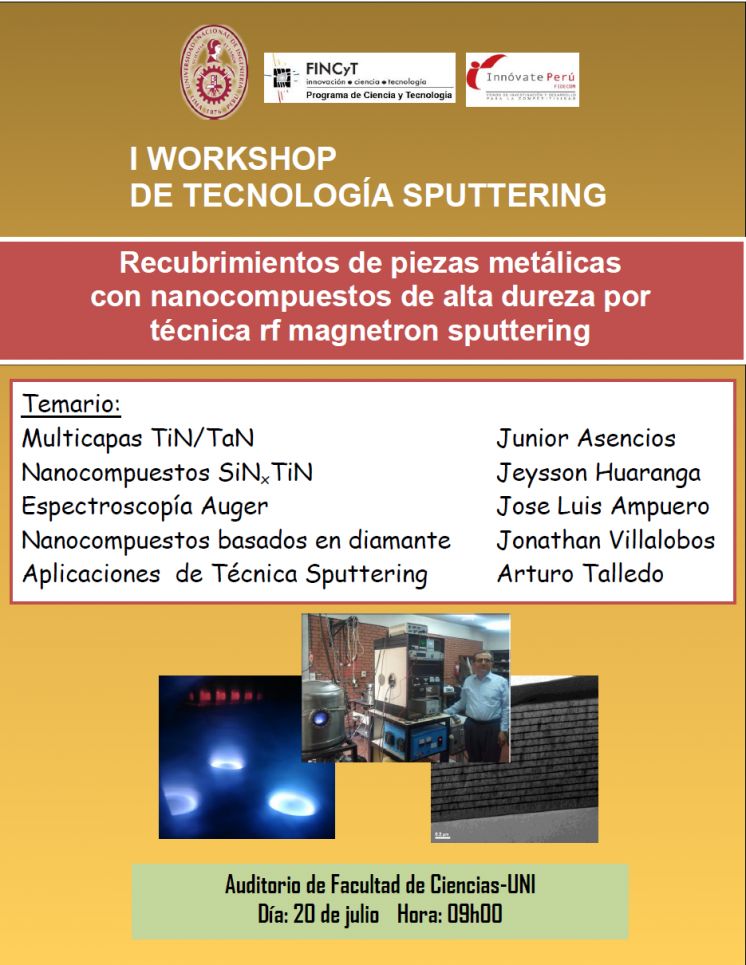 I WORKSHOP DE TECNOLOG&Iacute;A SPUTTERING