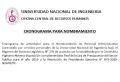 CRONOGRAMA DE ACTIVIDADES PARA EL NOMBRAMIENTO DE PERSONAL ADMINISTRATIVO CONTRATADO POR SERVICIOS PERSONALES DE LA UNI