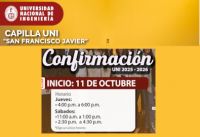 Convocatoria para Sacramento de Confirmación de la Capilla San Francisco Javier - UNI | Fecha de Inicio 11 de Octubre