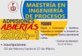 Convocatoria de la Unidad de Posgrado de la FIQT: Maestria en Ingenier&iacute;a de Procesos 2024-1 | Inscripciones hasta el 27 de Marzo