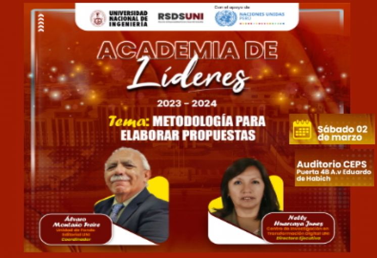 PARTICIPA ESTE SÁBADO EN LA ACADEMIA DE LÍDERES UNI-ONU - AUDITORIO CEPS UNI