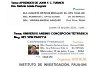 INIFAUA - ¡INVITACIÓN A CONFERENCIAS PRESENCIALES! | Fechas de cada conferencia 15 y 17 de Julio del 2024