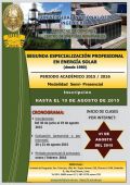 Segunda Especialización Profesional en Energía Solar