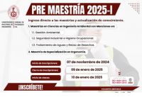 Convocatoria Pre-Maestría FIA 2025-1 de la Unidad de Posgrado de la Facultad de Ingeniería Ambiental | CIERRE DE INSCRIPCIONES 09 DE ENERO | INICIO DE CLASES 10 DE ENERO