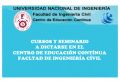 CURSOS Y SEMINARIO A DICTARSE EN EL CENTRO DE EDUCACIÓN CONTINUA DE LA FIC