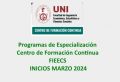 Programas de Especializaci&oacute;n del Centro de Formaci&oacute;n Cont&iacute;nua de la FIEECS | Inicios Marzo 2024