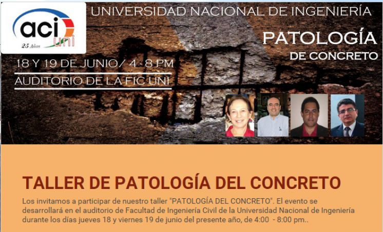 TALLER DE PATOLOGÍA DEL CONCRETO