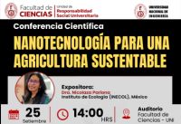 Evento Científico organizado por la Facultad de Ciencias-UNI: “Nanotecnologia para una Agricultura Sustentable” | Fecha 25 de setiembre