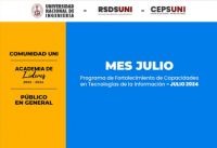 RSDS UNI / Cursos especializados - Cronograma mes de Julio INICIO: 20 DE JULIO