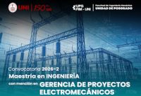 Convocatoria UNI 2026-2: Maestr&iacute;a en Gerencia de Proyectos Electromec&aacute;nicos
